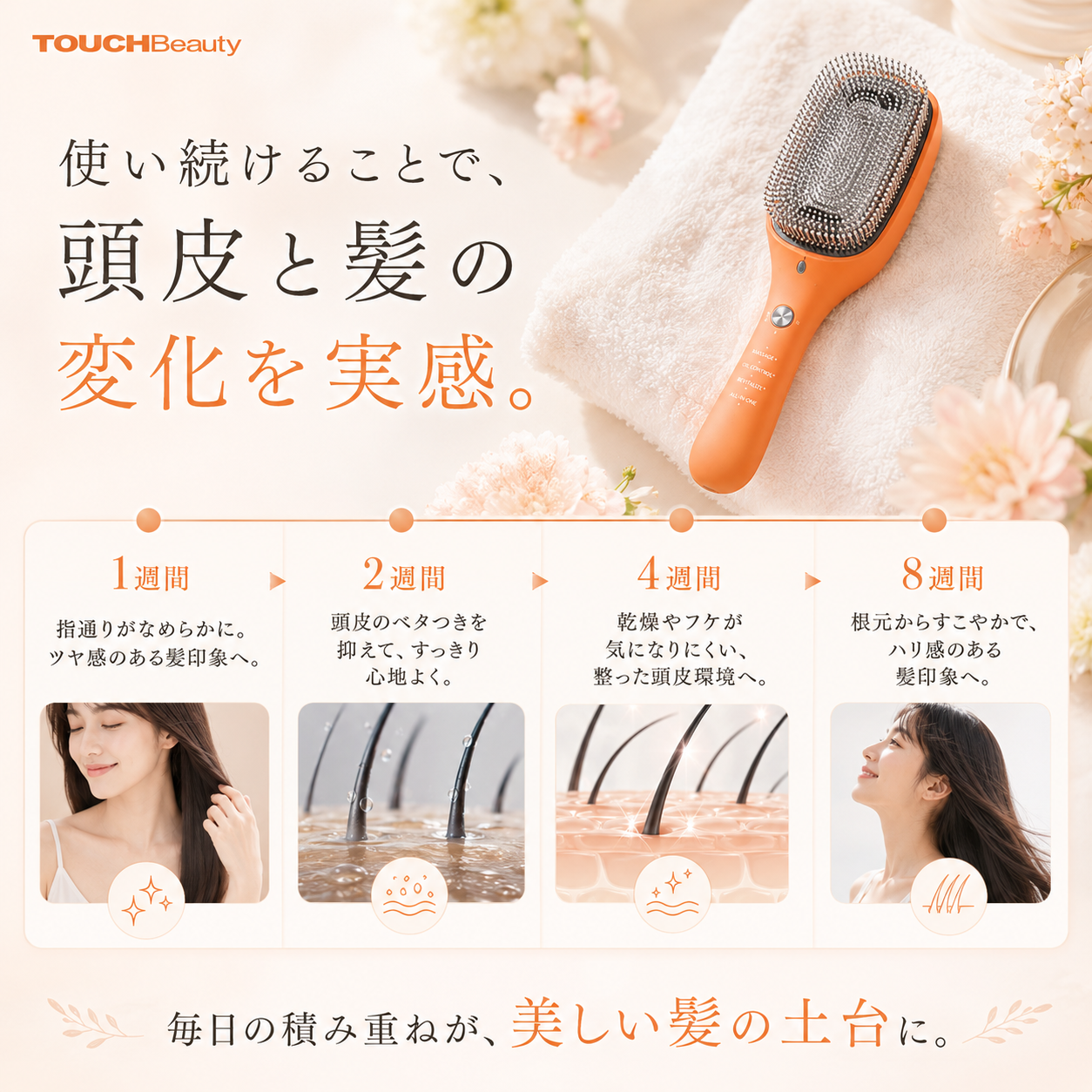 スカルプケア美髪ブラシ|頭皮ケア・美髪ケア・EMS・光美容を1台で スカルプケア美髪ブラシ|頭皮ケア・美髪ケア・EMS・光美容を1台で